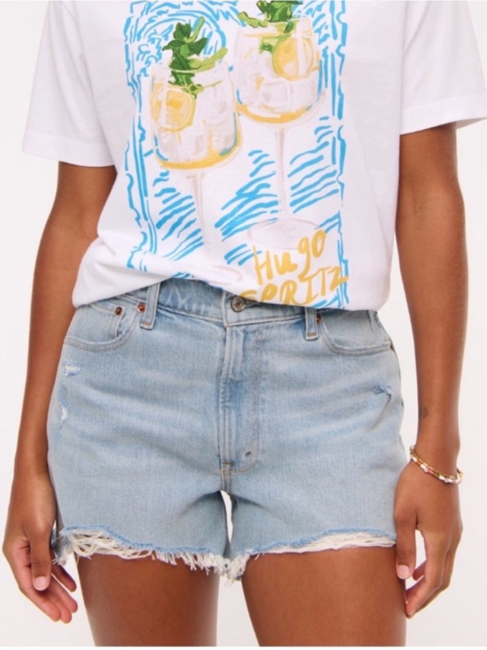 Abercrombie & Fitch Curve Love 4” High-Rise Mom Shorts